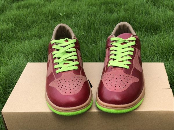 Nike Dunk Low 1-Piece Laser Varsity Red Chartreuse 311611-661 Front