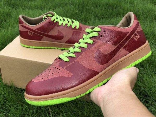 Nike Dunk Low 1-Piece Laser Varsity Red Chartreuse 311611-661 On-hand