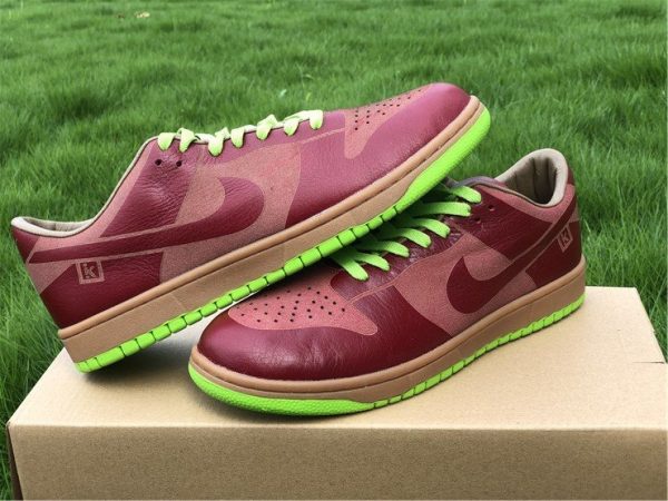 Nike Dunk Low 1-Piece Laser Varsity Red Chartreuse 311611-661 Panel