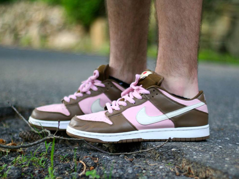 Nike Dunk SB Low Stussy Cherry On Feet