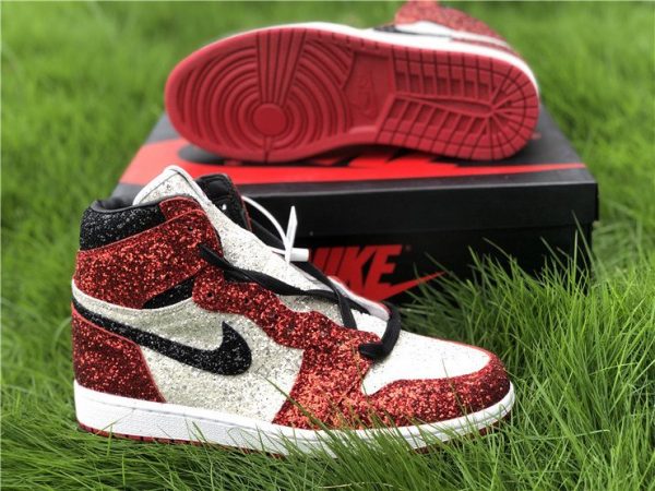 Shop The Shoe Surgeon x Air Jordan 1 North Pole Custom Bred