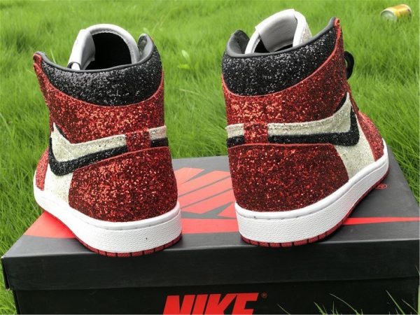 The Shoe Surgeon x Air Jordan 1 North Pole Custom Bred Heel