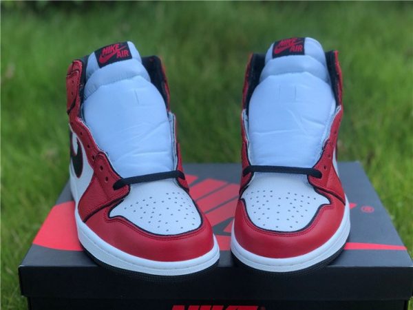 2020 Air Jordan 1 High OG Bloodline 2.0 Red White Black Front