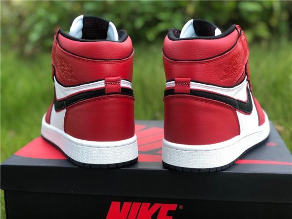 2020 Air Jordan 1 High OG Bloodline 2.0 Red White Black Heel