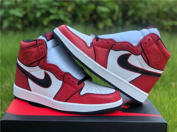 2020 Air Jordan 1 High OG Bloodline 2.0 Red White Black Panel