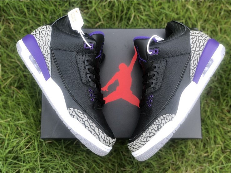 2020 Air Jordan 3 Court Purple CT8532-050 Pair