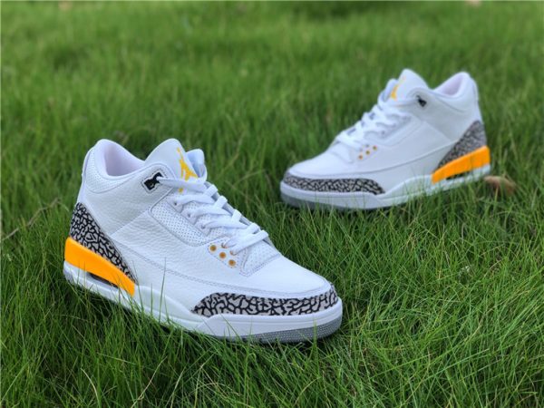 2020 Air Jordan 3 Laser Orange grey cement mudguard