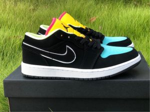 Air Jordan 1 Multi-Color Black Aurora Green