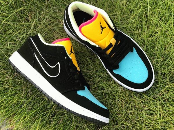 Air Jordan 1 Multi-Color Black Aurora Green for sale