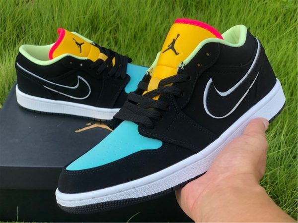 Air Jordan 1 Multi-Color Black Aurora Green sneaker