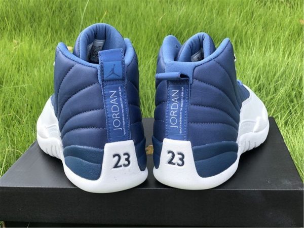 Air Jordan 12 Indigo Stone Blue 130690-404 Heel