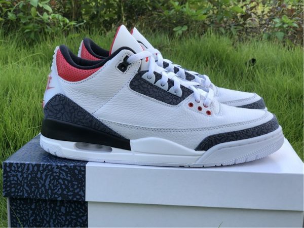 Air Jordan 3 SE Denim Fire Red Elephant Print