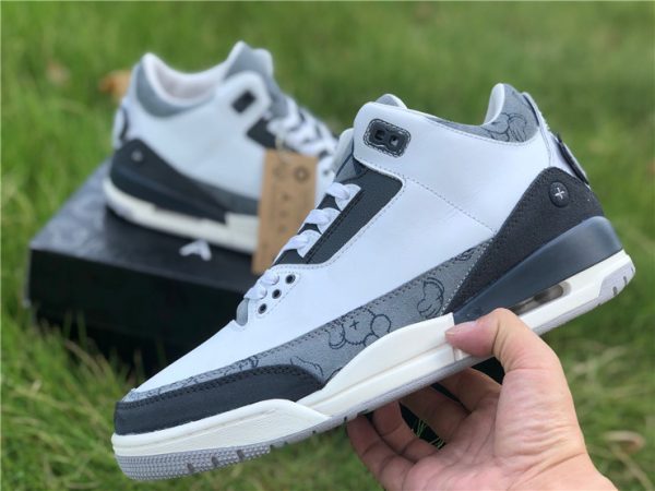 Bespoke Custom KAWS X Air Jordan 3 close look