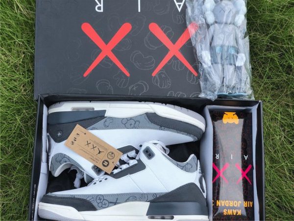 Bespoke Custom KAWS X Air Jordan 3 details