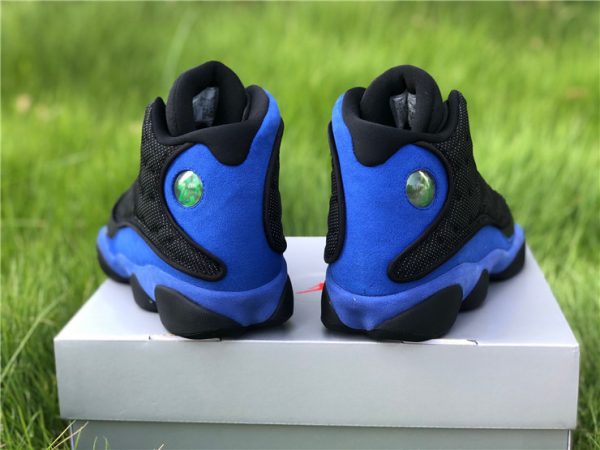 Black Hyper Royal Air Jordan 13 heel