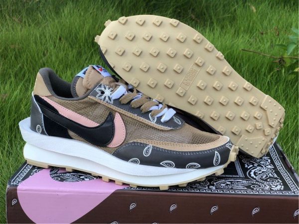 Buy New Custom Travis Scott x Sacai x Nike LDV Waffle Daybreak Brown