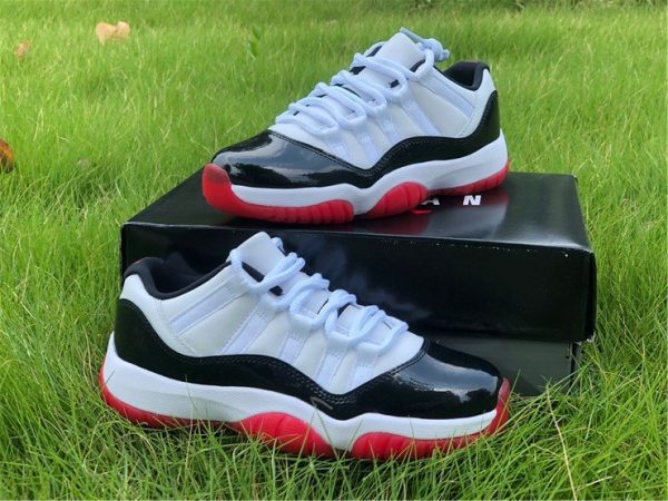 Cheap Grade School Air Jordan 11 XI Retro Low Gym Red Concord Bred