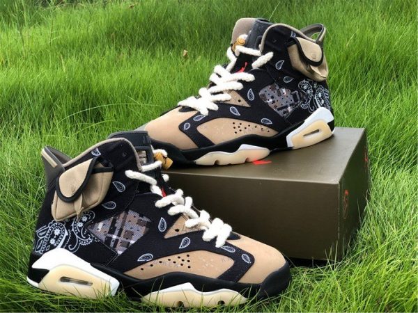 Custom Travis Scott x Air Jordan 6 Paisley Print