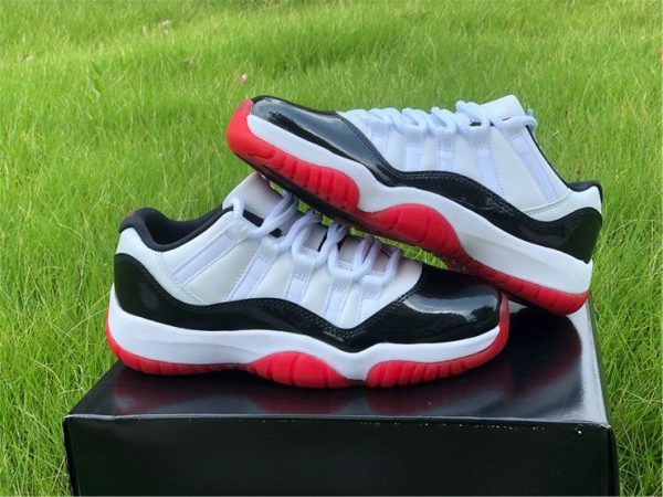 Grade School Air Jordan 11 XI Retro Low Gym Red Concord Bred Panel