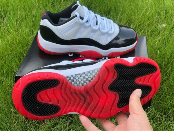 Grade School Air Jordan 11 XI Retro Low Gym Red Concord Bred Sole