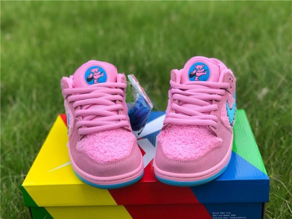 Grateful Dead Bears x Nike SB Dunks Low In Pink Front