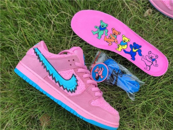 Grateful Dead Bears x Nike SB Dunks Low In Pink Insole