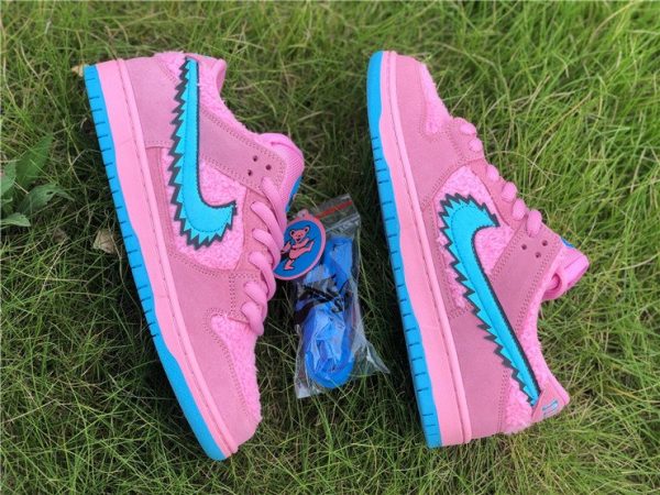 Grateful Dead Bears x Nike SB Dunks Low In Pink Top