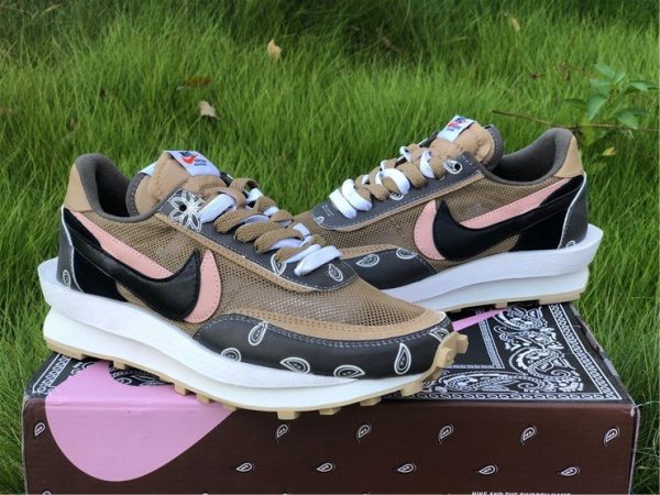 Hot Sale Travis Scott x Sacai x Nike LDV Waffle Daybreak Brown