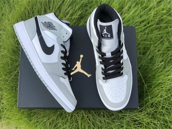 Jordan 1 Mid Light Smoke Grey shoes