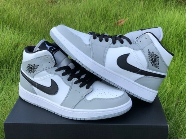 Jordan 1 Mid Light Smoke Grey with box