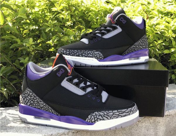 Jordan 3 Retro Black Court Purple CT8532-050