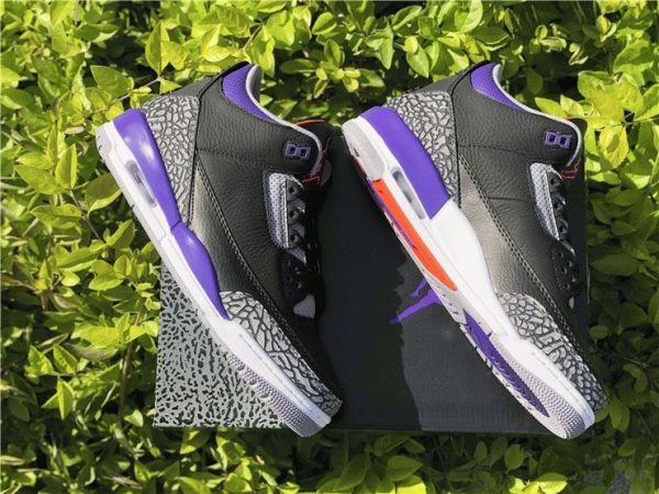 Jordan 3 Retro Black Court Purple CT8532-050 shoes