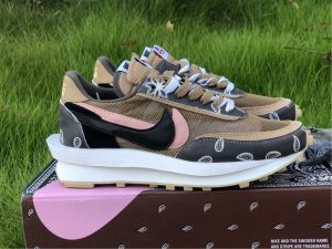 New Custom Travis Scott x Sacai x Nike LDV Waffle Daybreak Brown