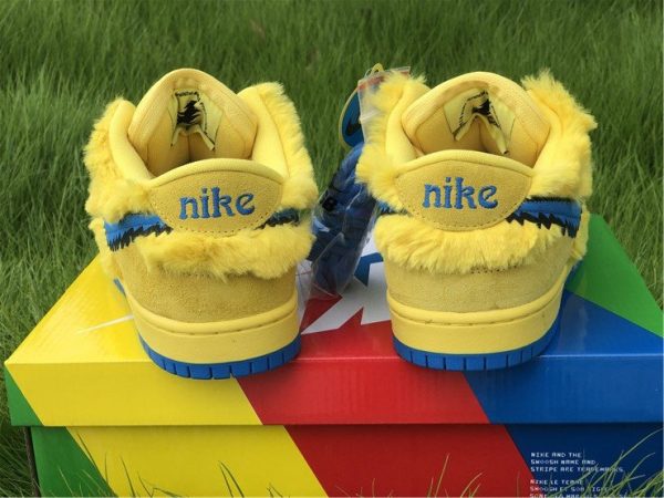 Nike SB Dunk Low Grateful Dead Bears In Yellow CJ5378-700 Heel