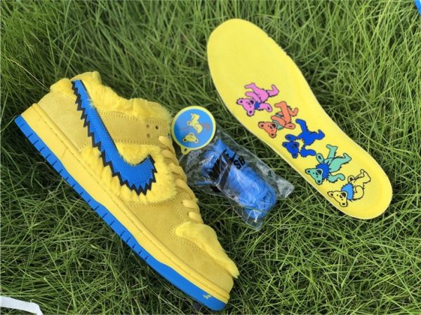 Nike SB Dunk Low Grateful Dead Bears In Yellow CJ5378-700 Insole