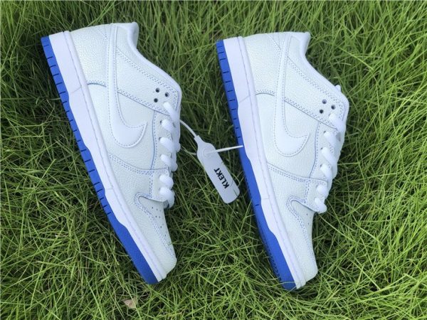 Nike SB Dunk Low PRM Cracked Leather White-Game Royal CJ6884-100 Top