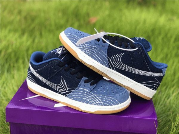 Nike SB Dunk Low Sashiko Denim Gum for sale