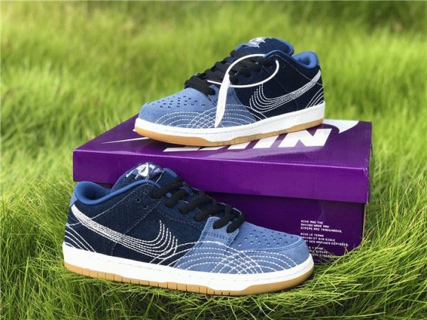 Nike SB Dunk Low Sashiko Denim Gum sale