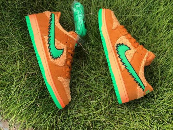 Orange Bear Grateful Dead Dunks sides