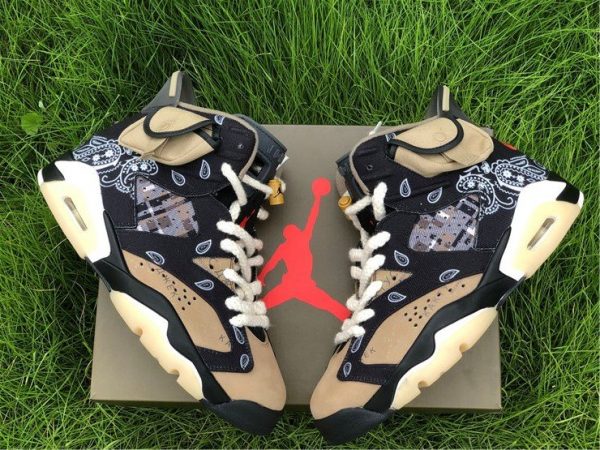 Sale Travis Scott x Air Jordan 6 Paisley Print