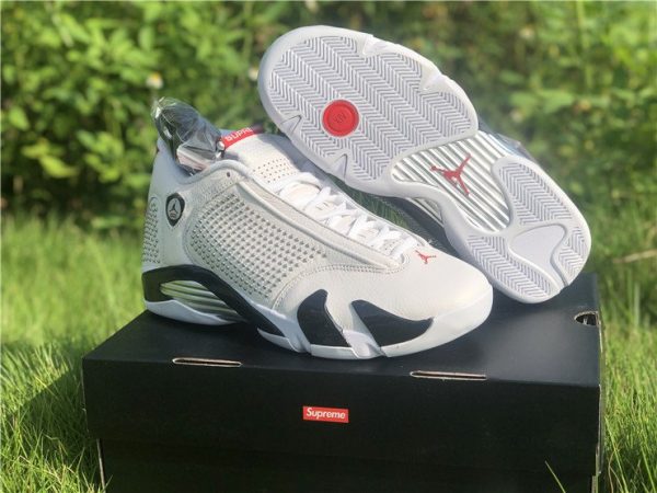 Supreme x Air Jordan 14 White University Red BV7630-106 On Sale