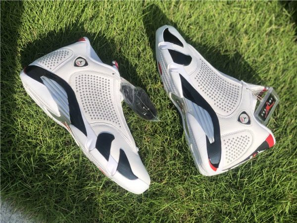 Supreme x Air Jordan 14 White University Red BV7630-106 Panel