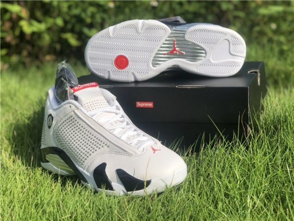 Supreme x Air Jordan 14 White University Red BV7630-106 To Buy