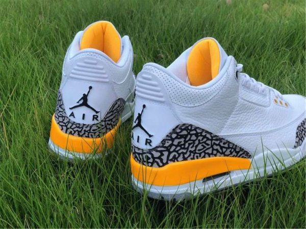 laser Orange Air Jordan 3 heel