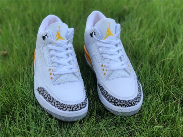 laser Orange Air Jordan 3 tongue jumpman