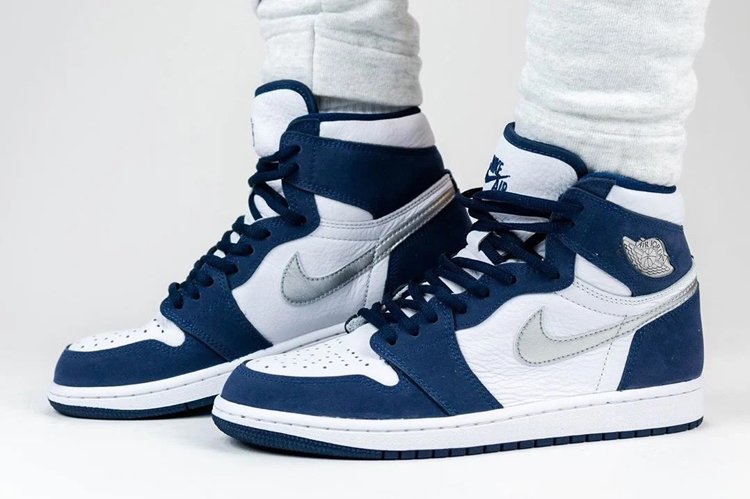 Air Jordan 1 High OG Japan Midnight Navy On Feet