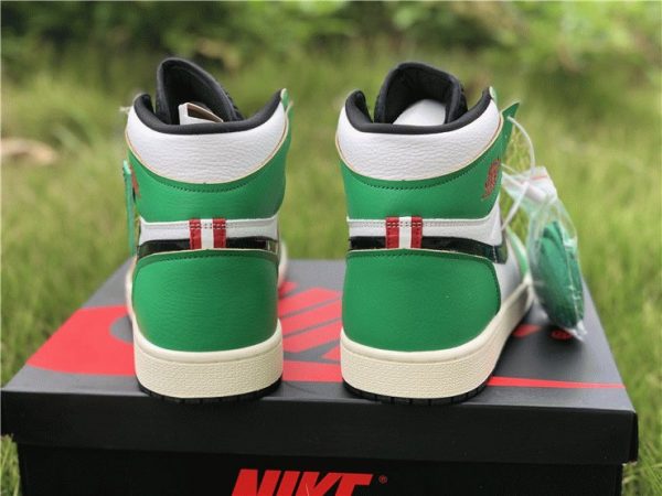Air Jordan 1 High OG Lucky Green heel