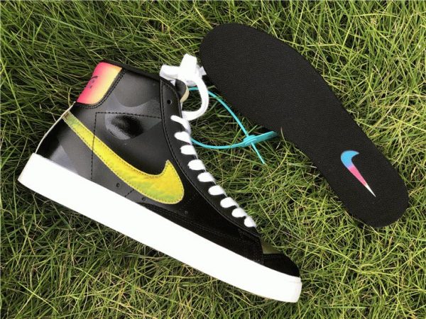 Blazer Mid 77 Vintage Bright Cactus Black gold swoosh panel