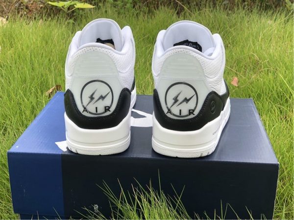 Fragment Design x Air Jordan 3 SP White Black Heel