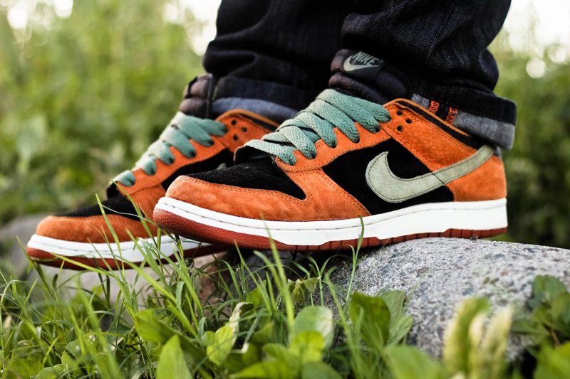 Nike Dunk Low Ceramic Orange On Feet